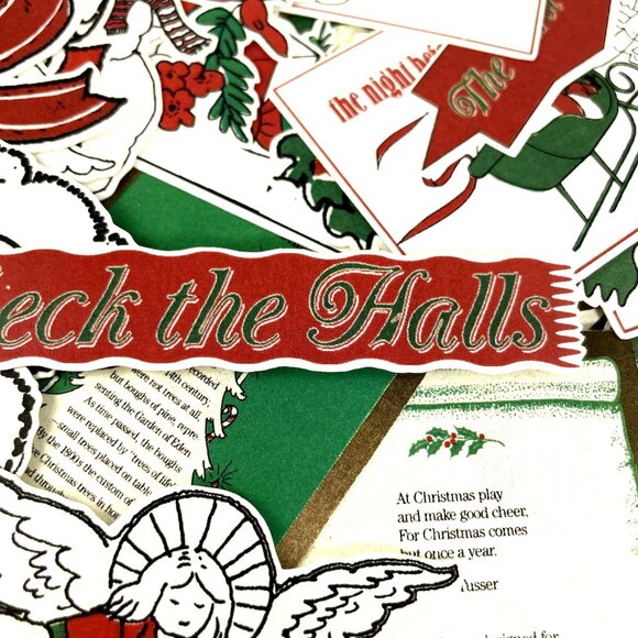 Lot 50 Christmas Die Cuts Unique Junk Journal Scrapbooking Supplies Ephemera u - Picture 3 of 12